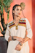 Cream Banjara Kurti Set with Intricate Beadwork & Embroidery