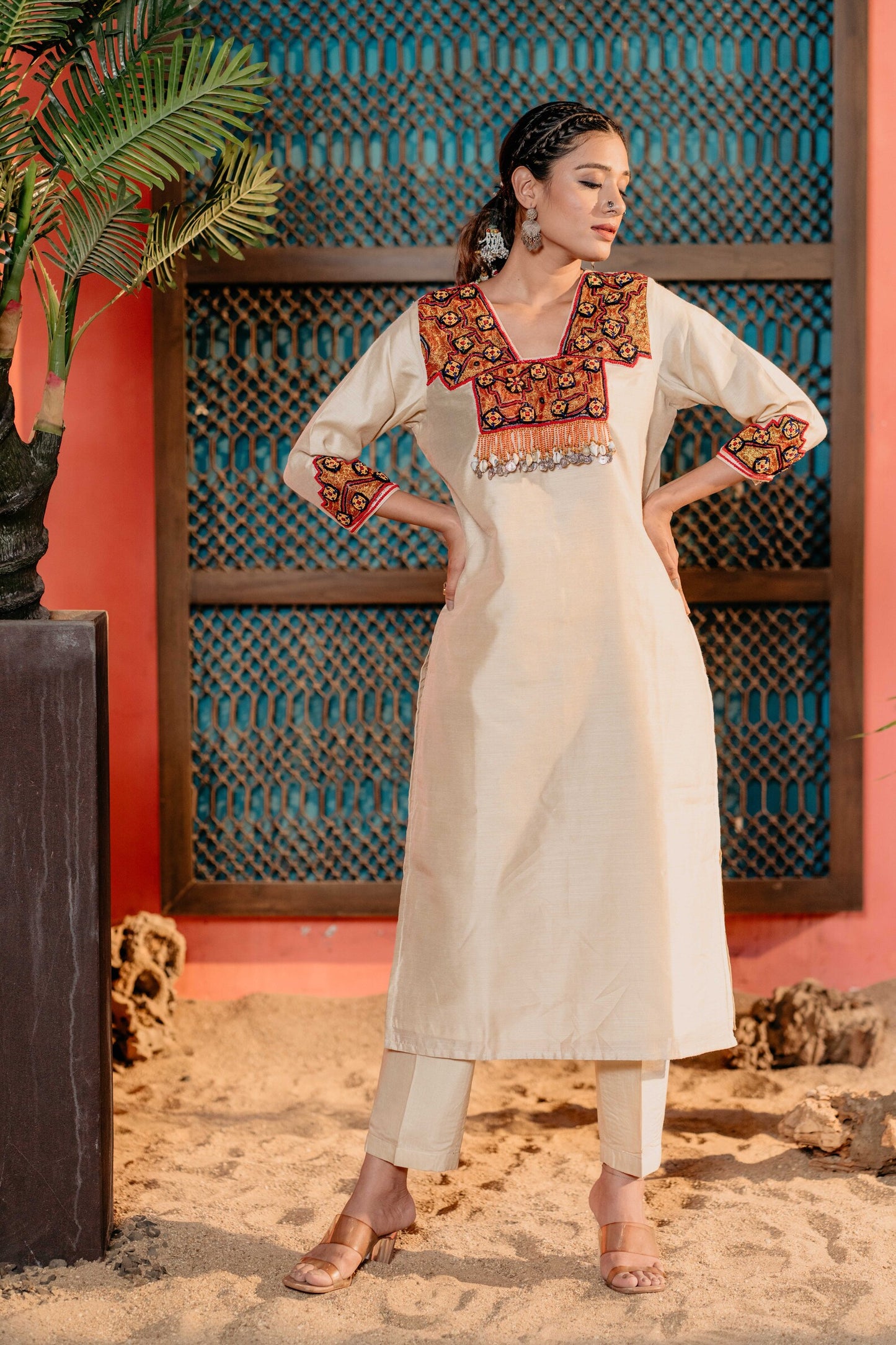 Banjara Khat Work Kurti Set