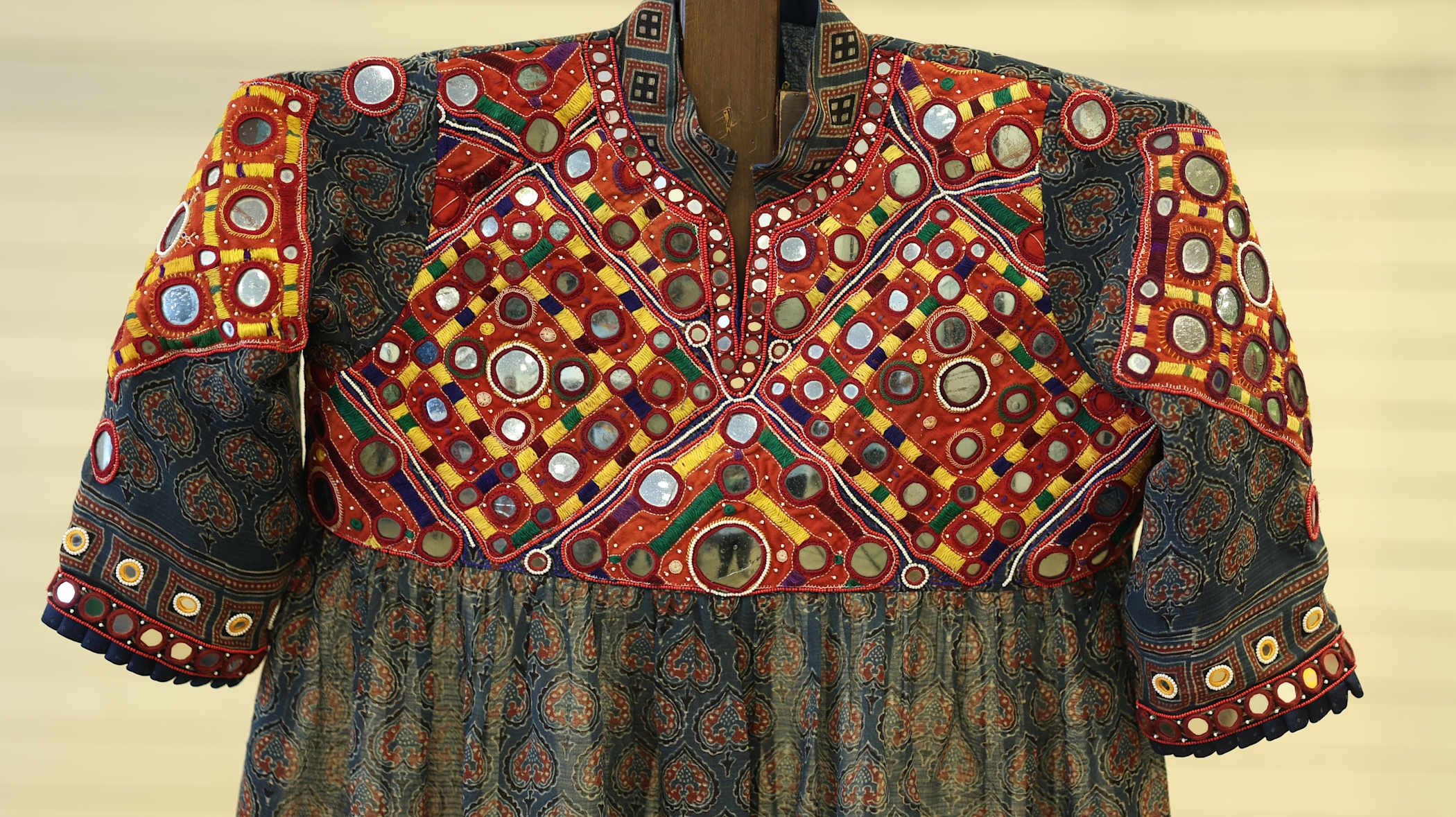 Parampara Kurti Set - Earthy Tone with Intricate Mirror Embroidery