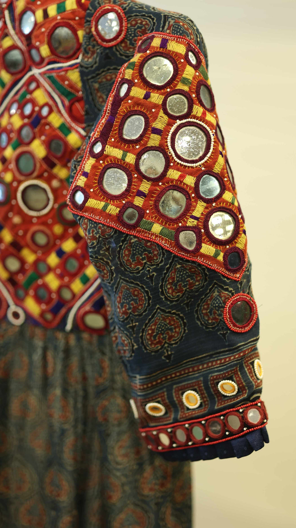 Parampara Kurti Set - Earthy Tone with Intricate Mirror Embroidery