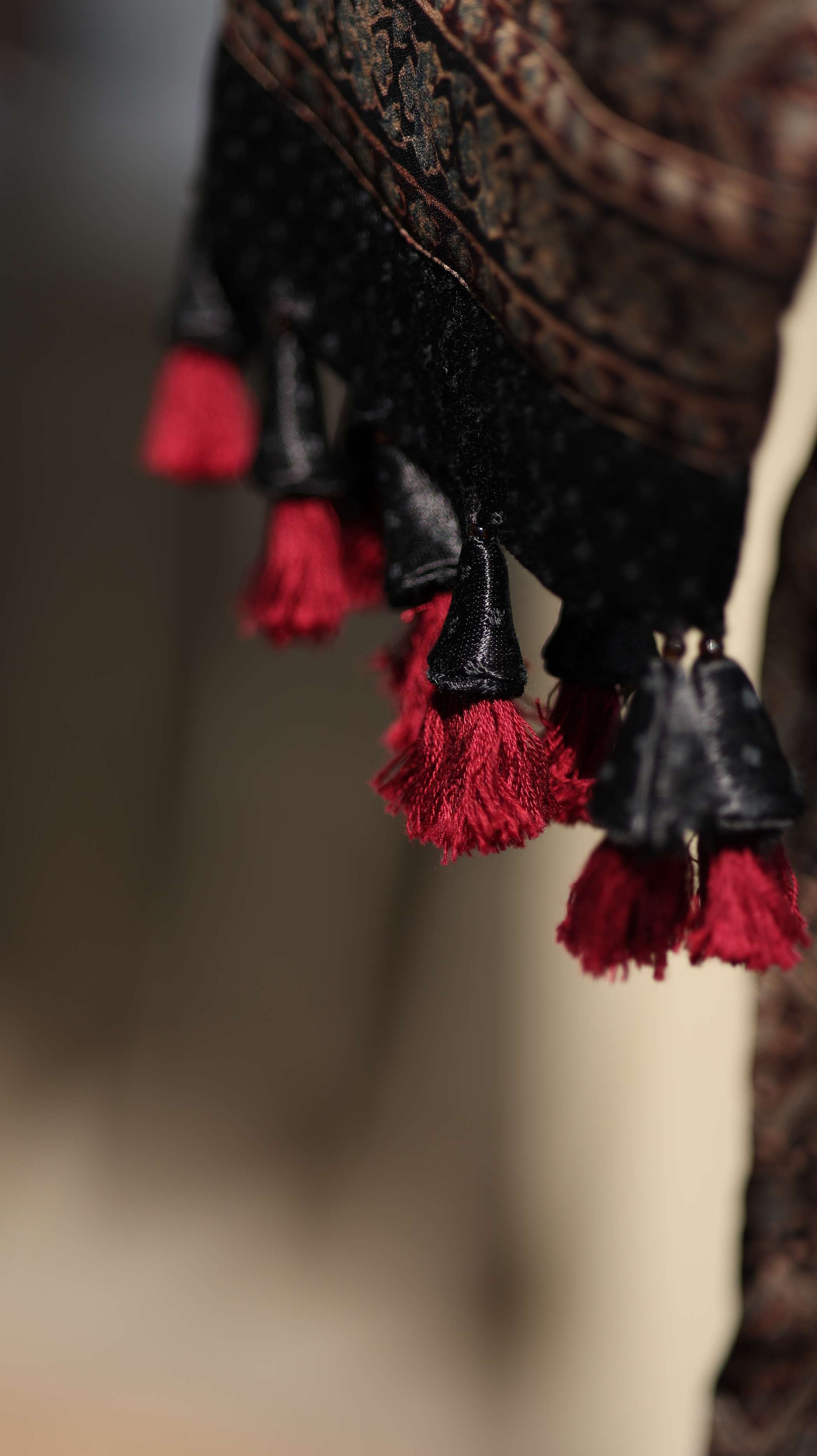 Floral Kurti Set with Embroidery & Tassel Details